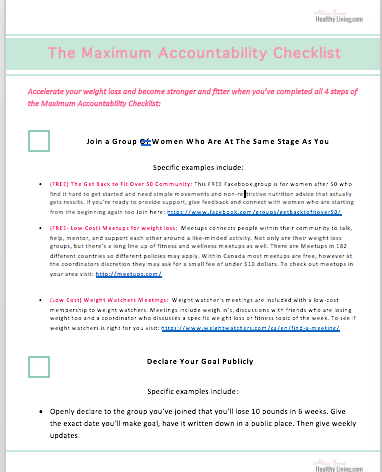 Maximum Accountability Checklist