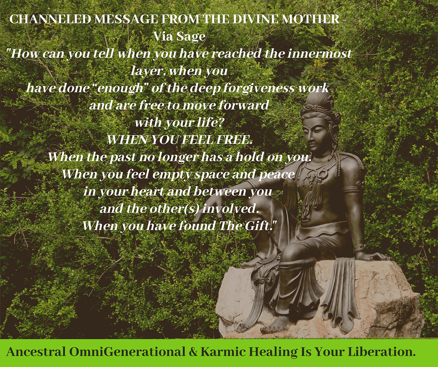 Ancestral Omni Generational Karmic Healing is your liberation