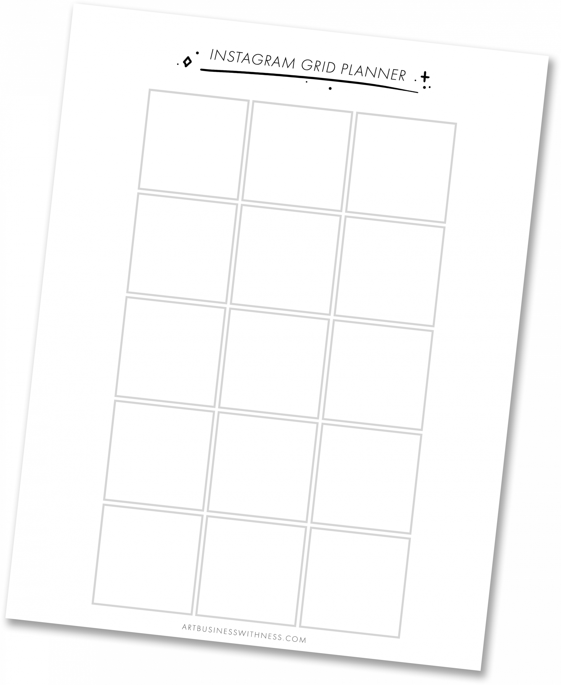 Free Instagram grid planning template
