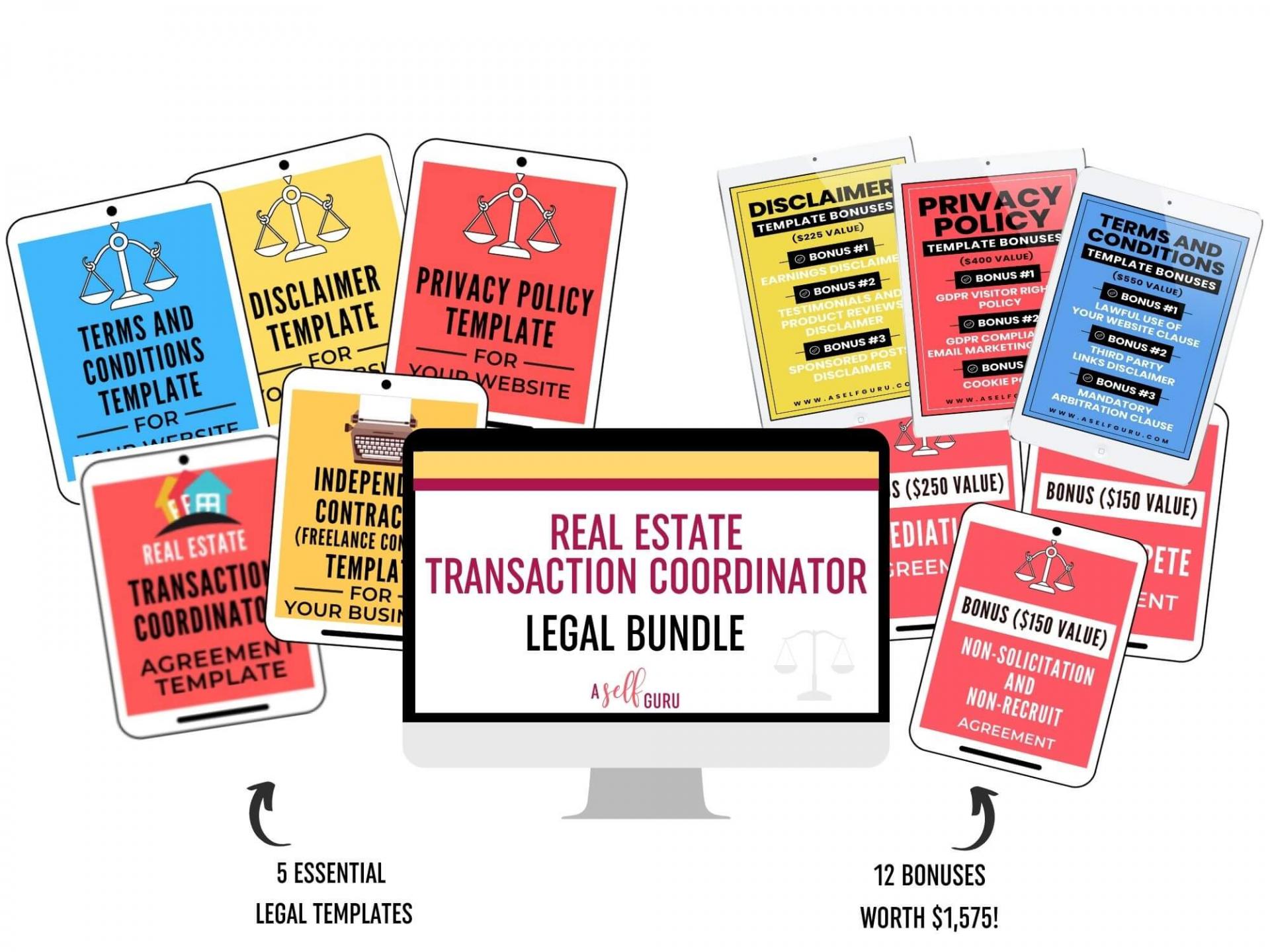 real estate transaction coordinator agreement template bundle