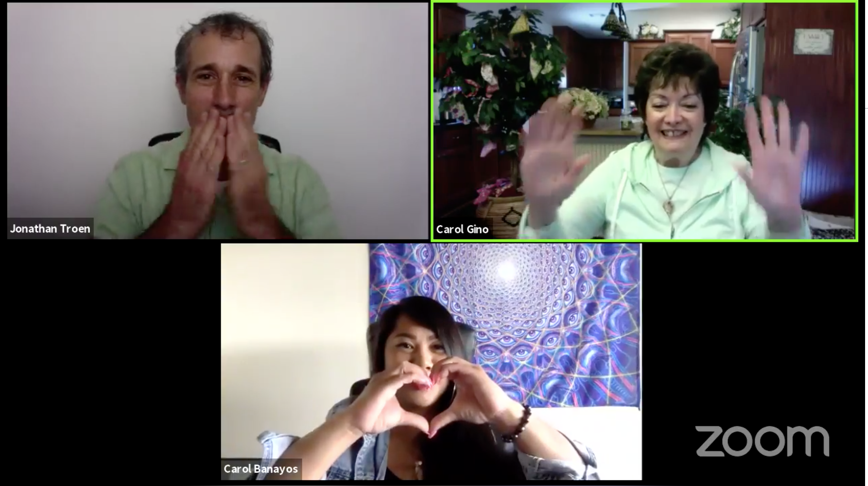 Your SoulDemic Hosts Carol Gino, Carol Banayos and Jonathan Troen