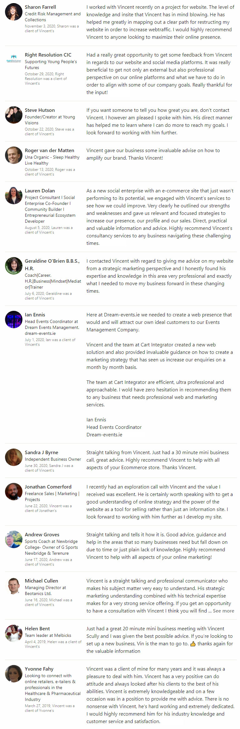 LinkedIn Recommendations