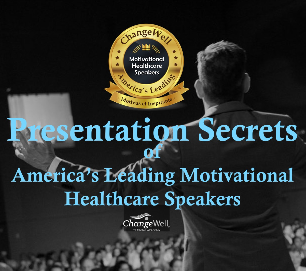 Course title page: Presentation Secrets of America's Leading Motivational Healthcare Speakers