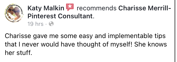 Pinterest Audit Testimonial