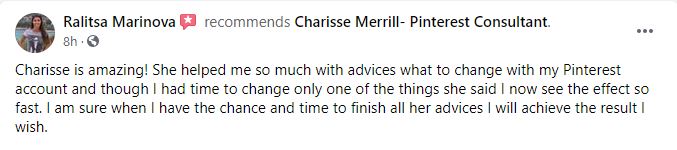 Pinterest Audit Testimonial