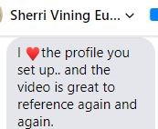 Profile set up testimonial