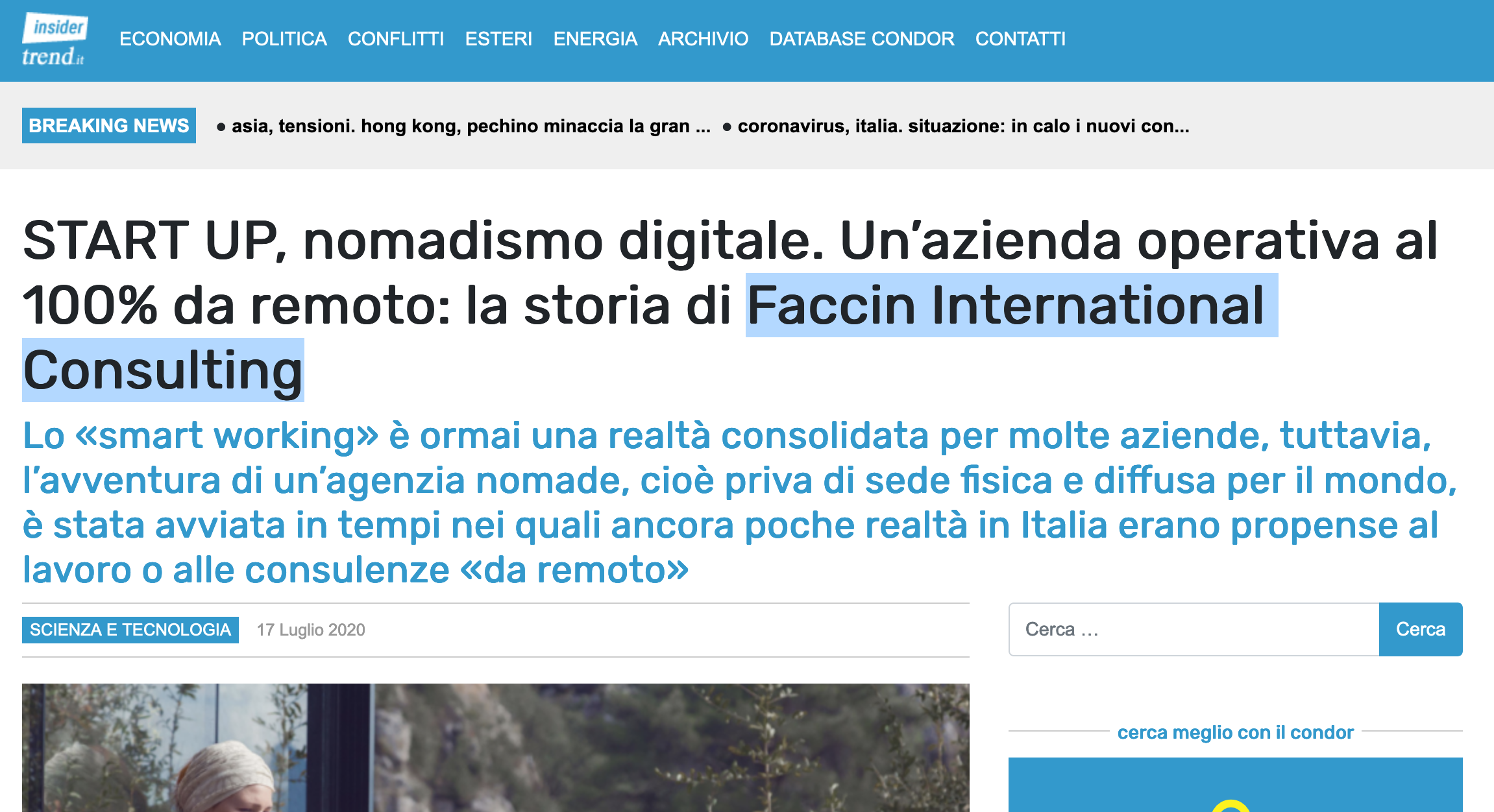 Articolo recensione Faccin International Consulting