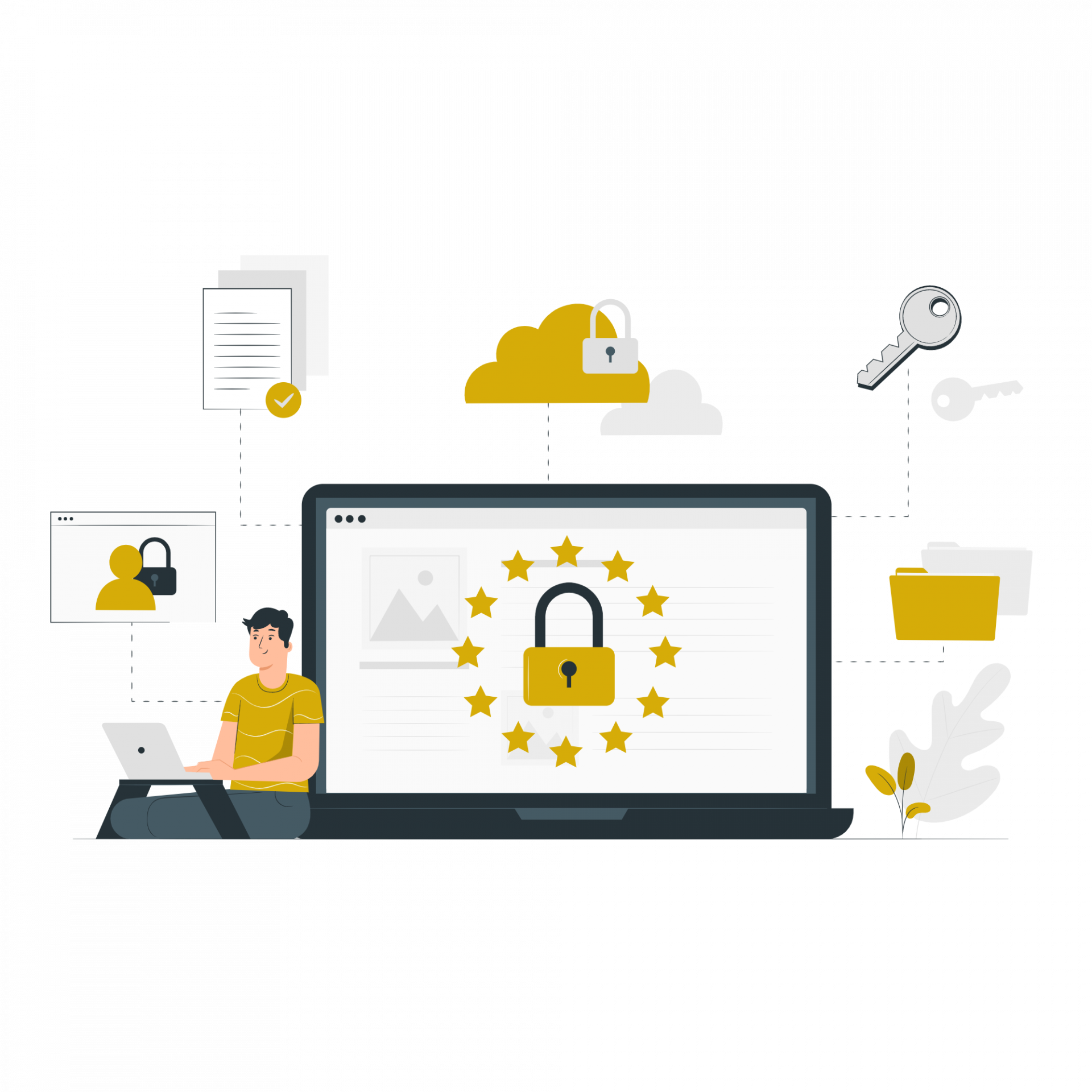 GDPR compliance. Source: Data illustrations by Storyset