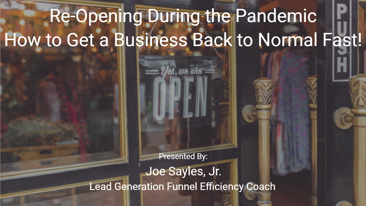 THANK YOU FOR BOOKING A FREE SMALL BUSINESS PANDEMIC RECOVERY STRATEGY SESSION