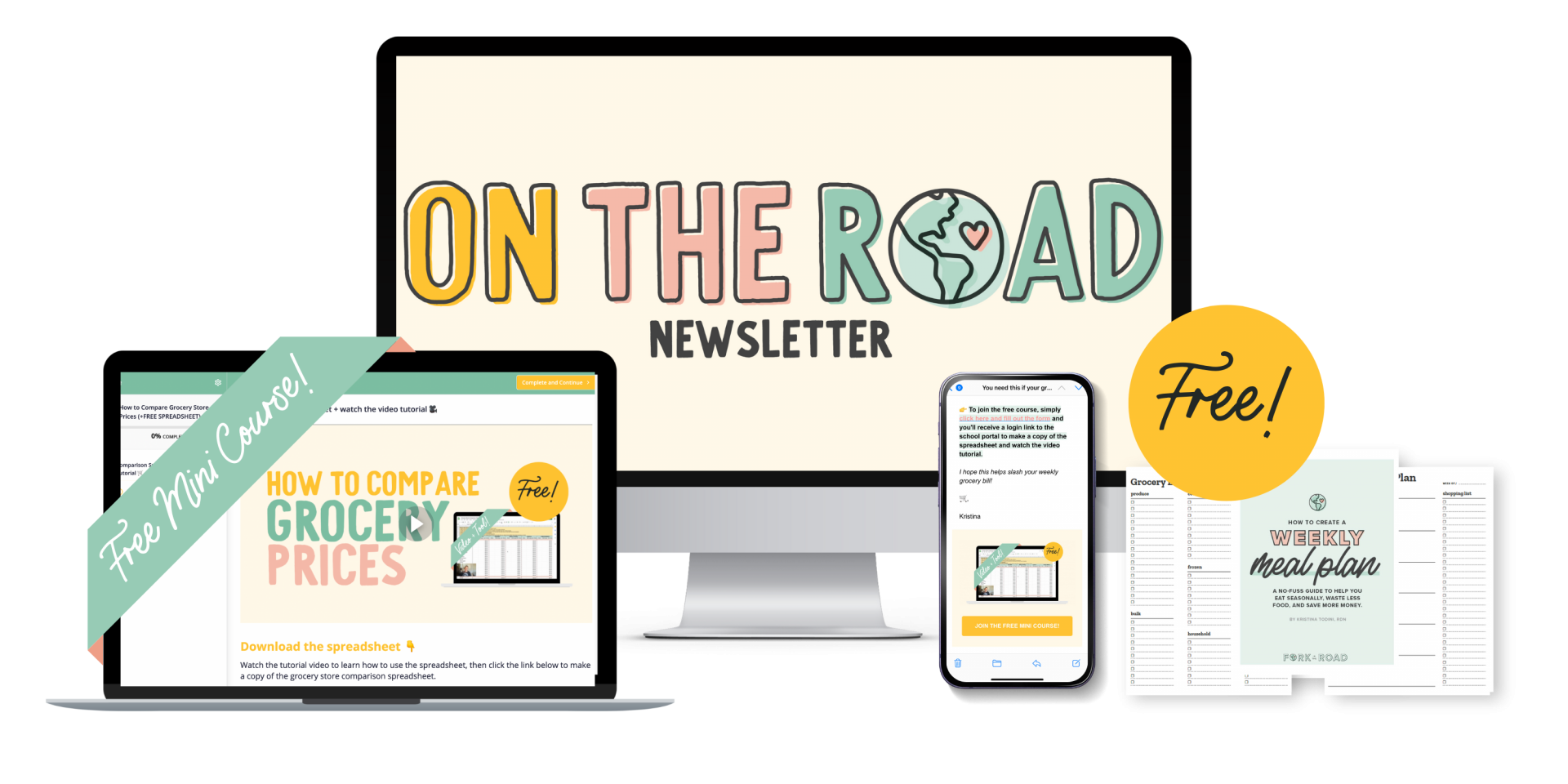 on the road newsletter graphic mockup