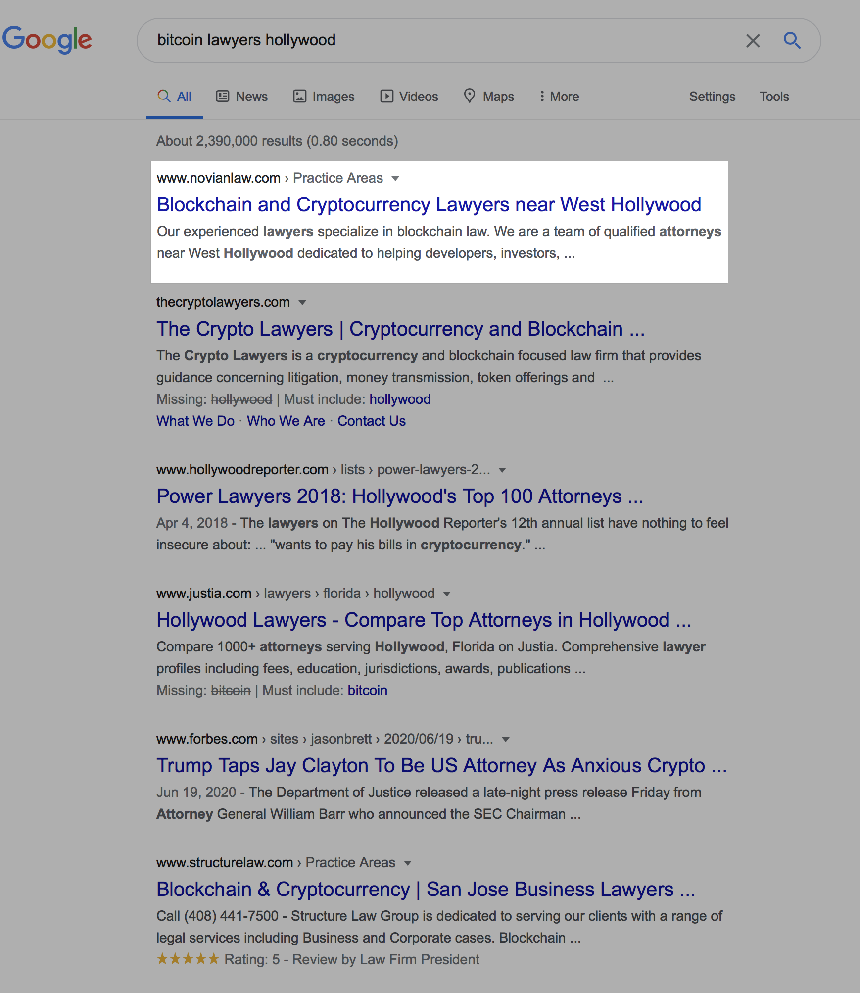 bitcoin lawyers hollywood