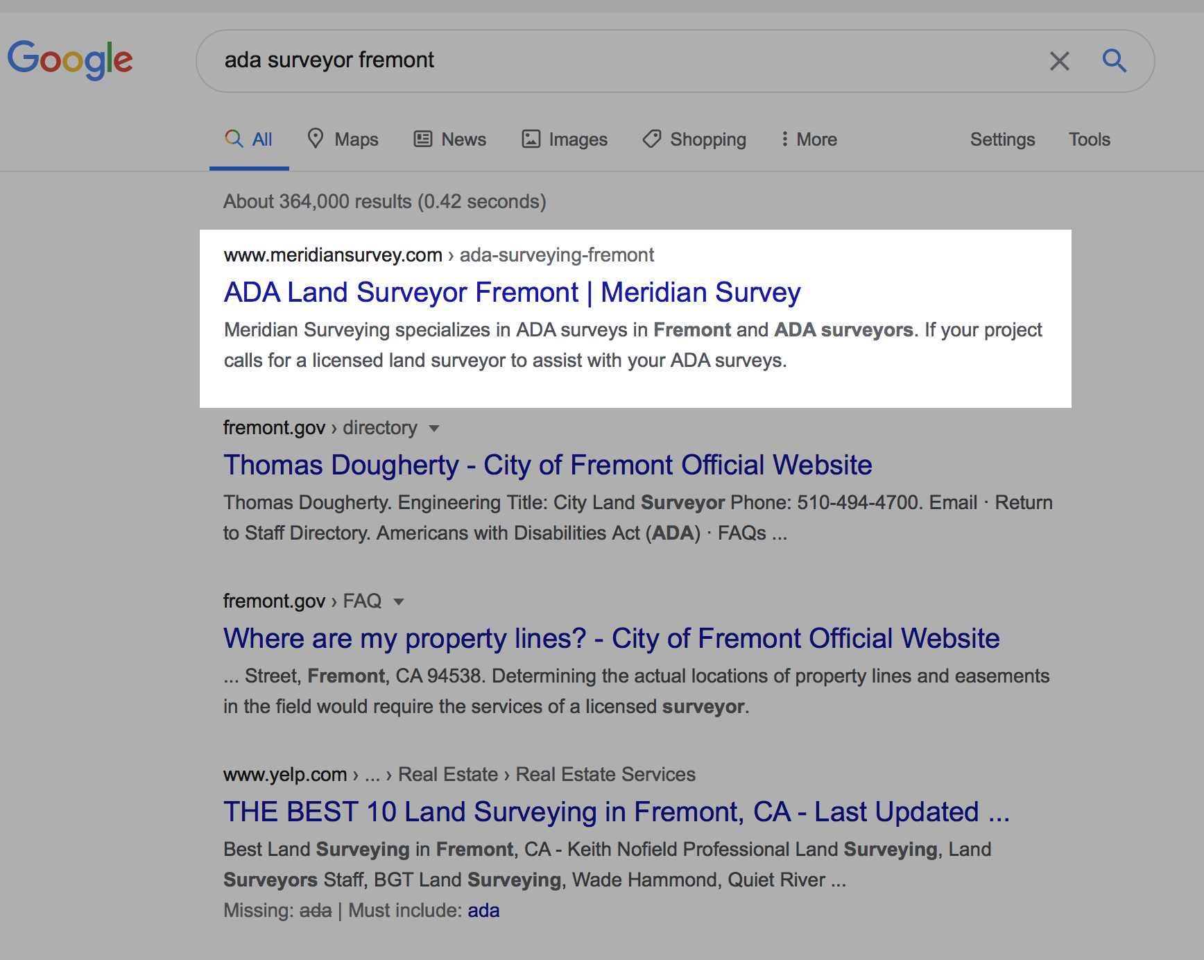 ada surveyor fremont