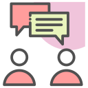 Icon of two people talking