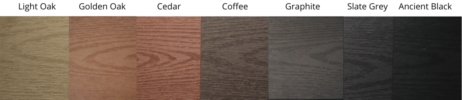 Composite boards colour range