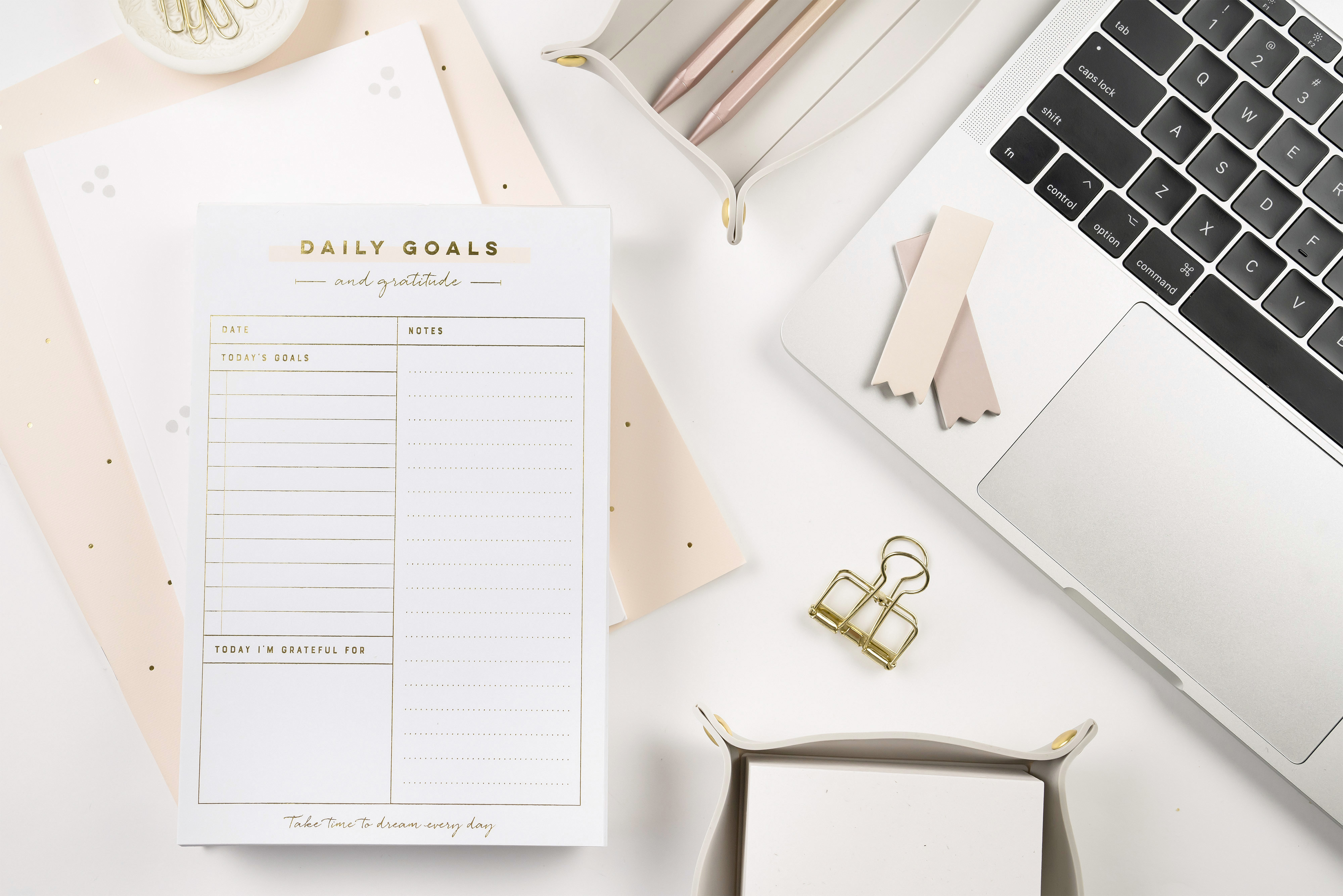 To Do list with computer in neutral colors - Misty Dorman, Life Ninjas Training