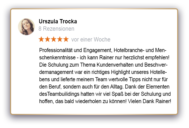 Beschwerdemanagement Seminar Restaurant Service