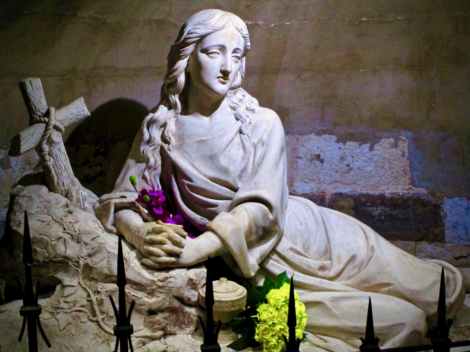 Statue of Mary Magdalene at the Basilica of Mary Magdalene - St. Maximin de la Ste. Baume, Provence, France