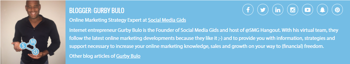 Blogger: Gurby Bulo (Social Media Gids)