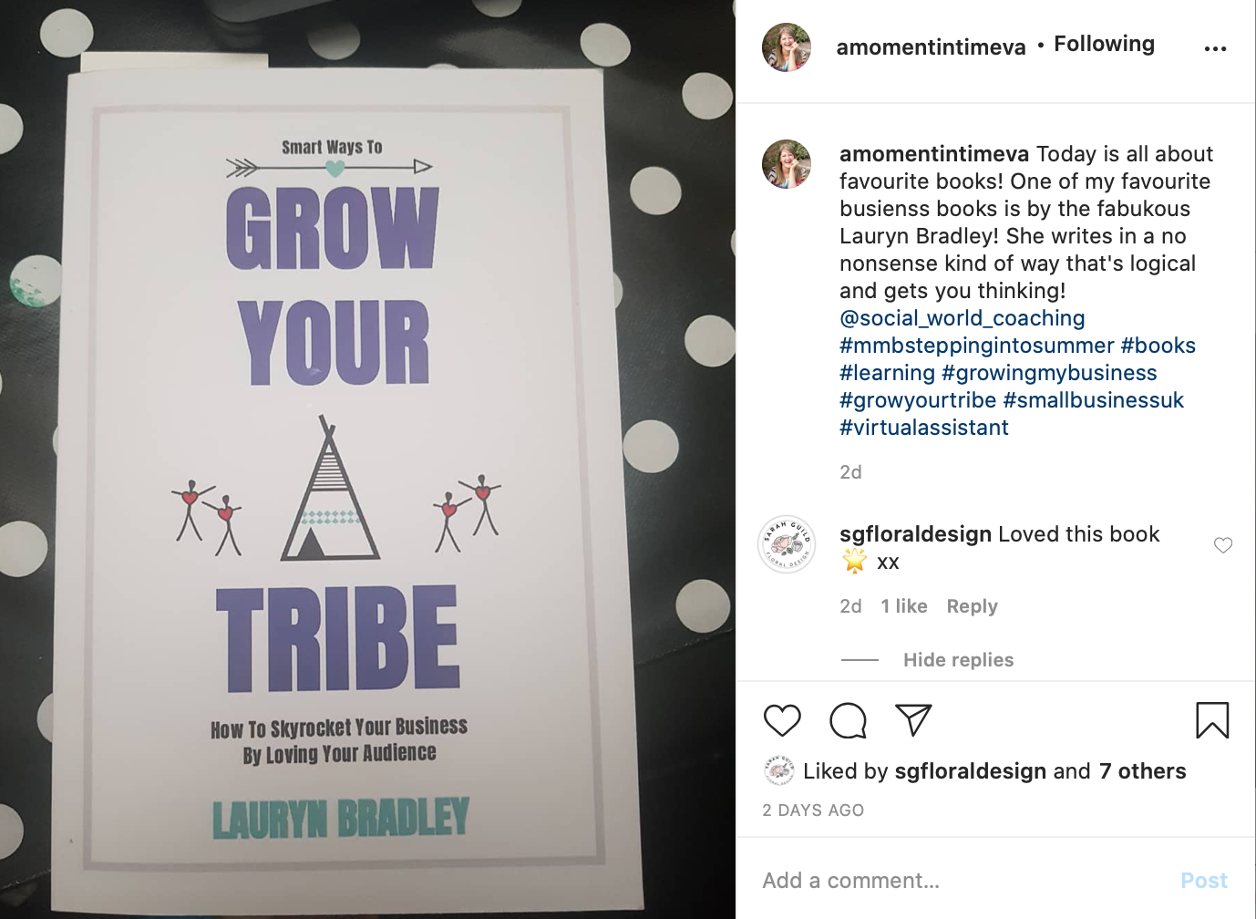 Lauryn Bradley. Grow Your Tribe. Testimonial