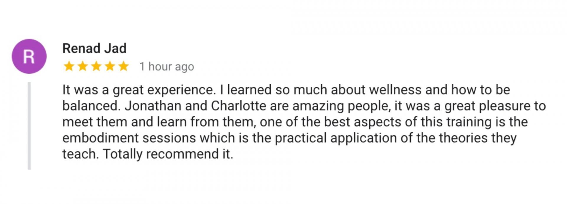 Event testimony - Renad