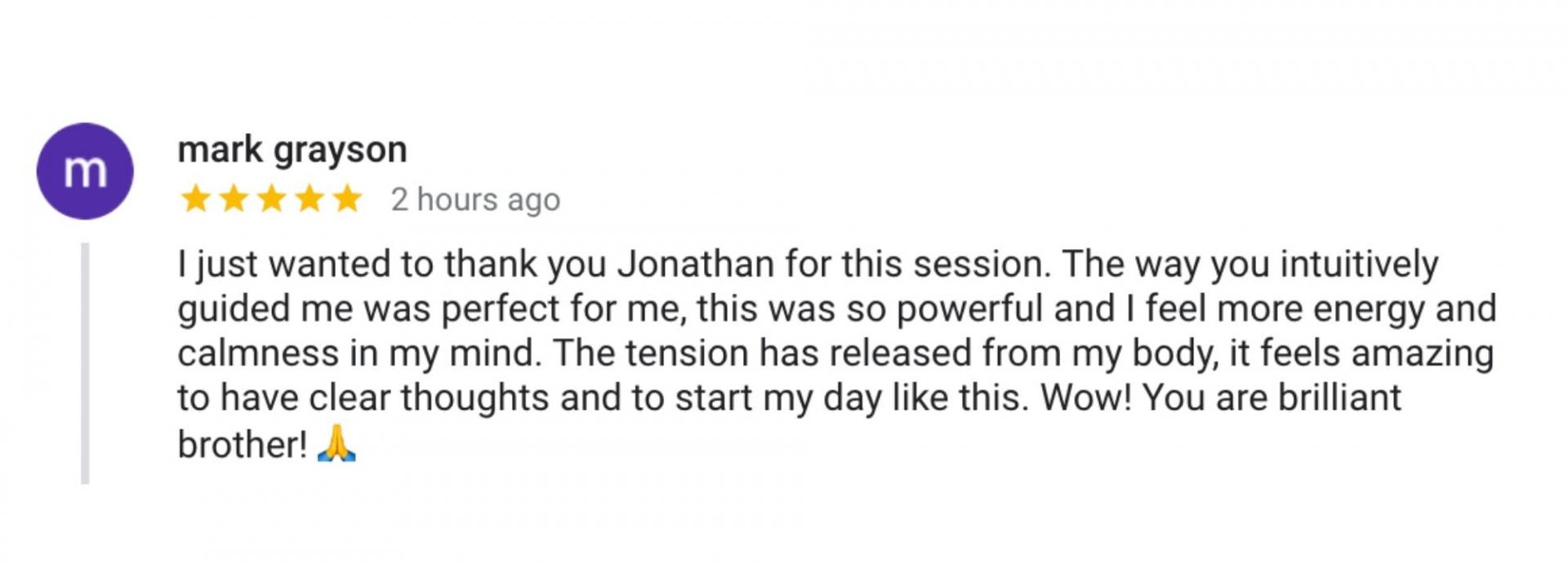 Event testimony - Mark