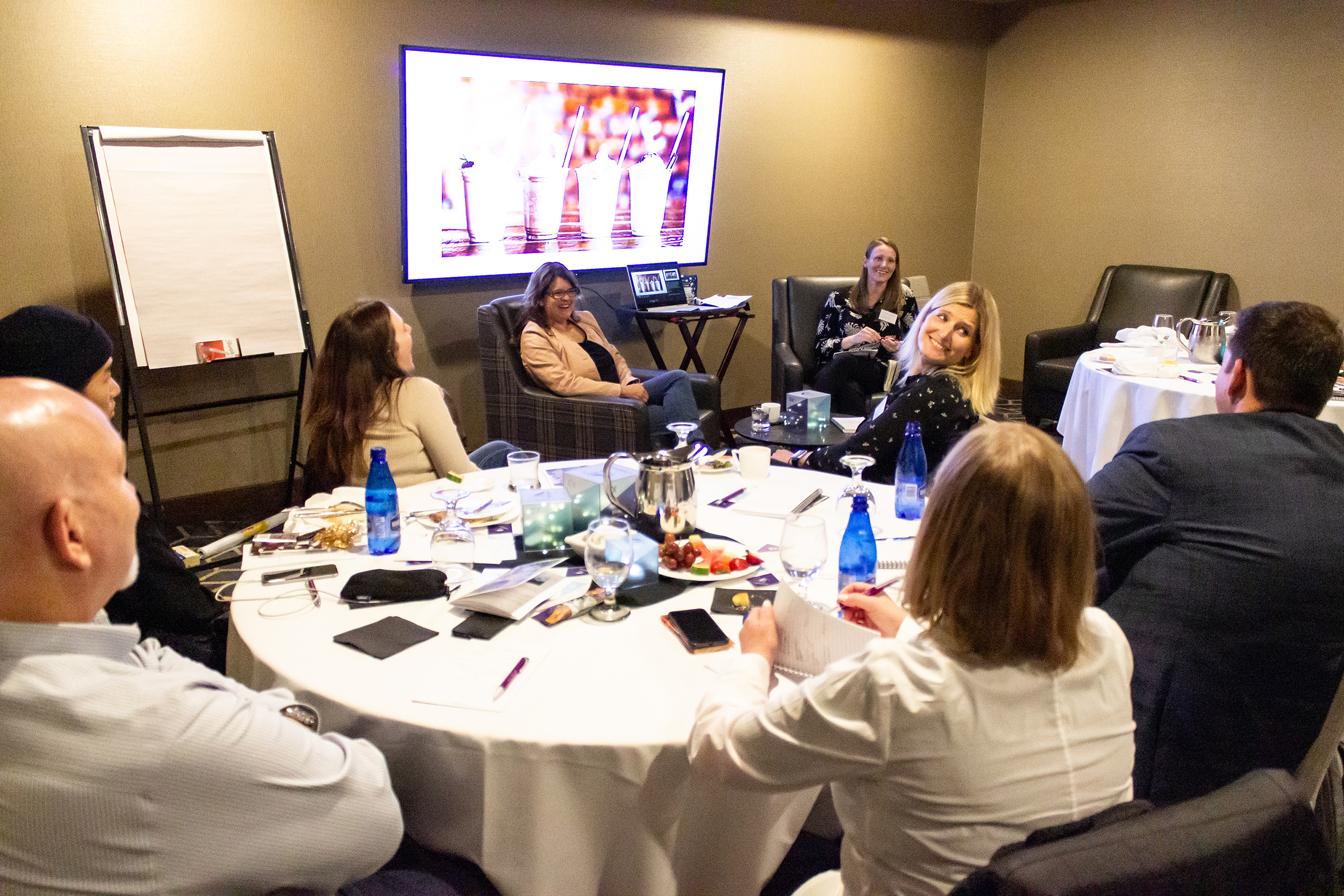 Leaders and teams learning The 4X Method™ in a workshop environment