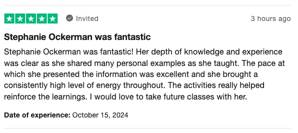 5-Star Review and Testimonal