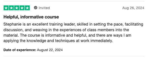 5-Star Review and Testimonal