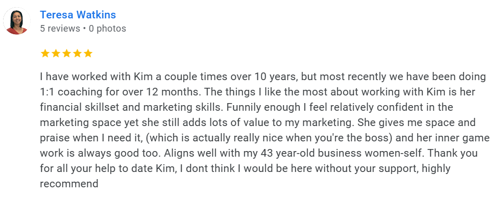 Google Review about Kaizen Coaching Program