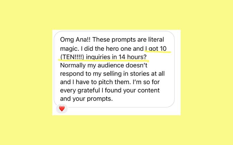 Storyselling prompts review