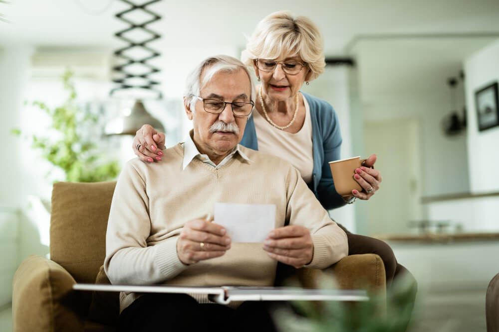 elderly couple comparing annuities