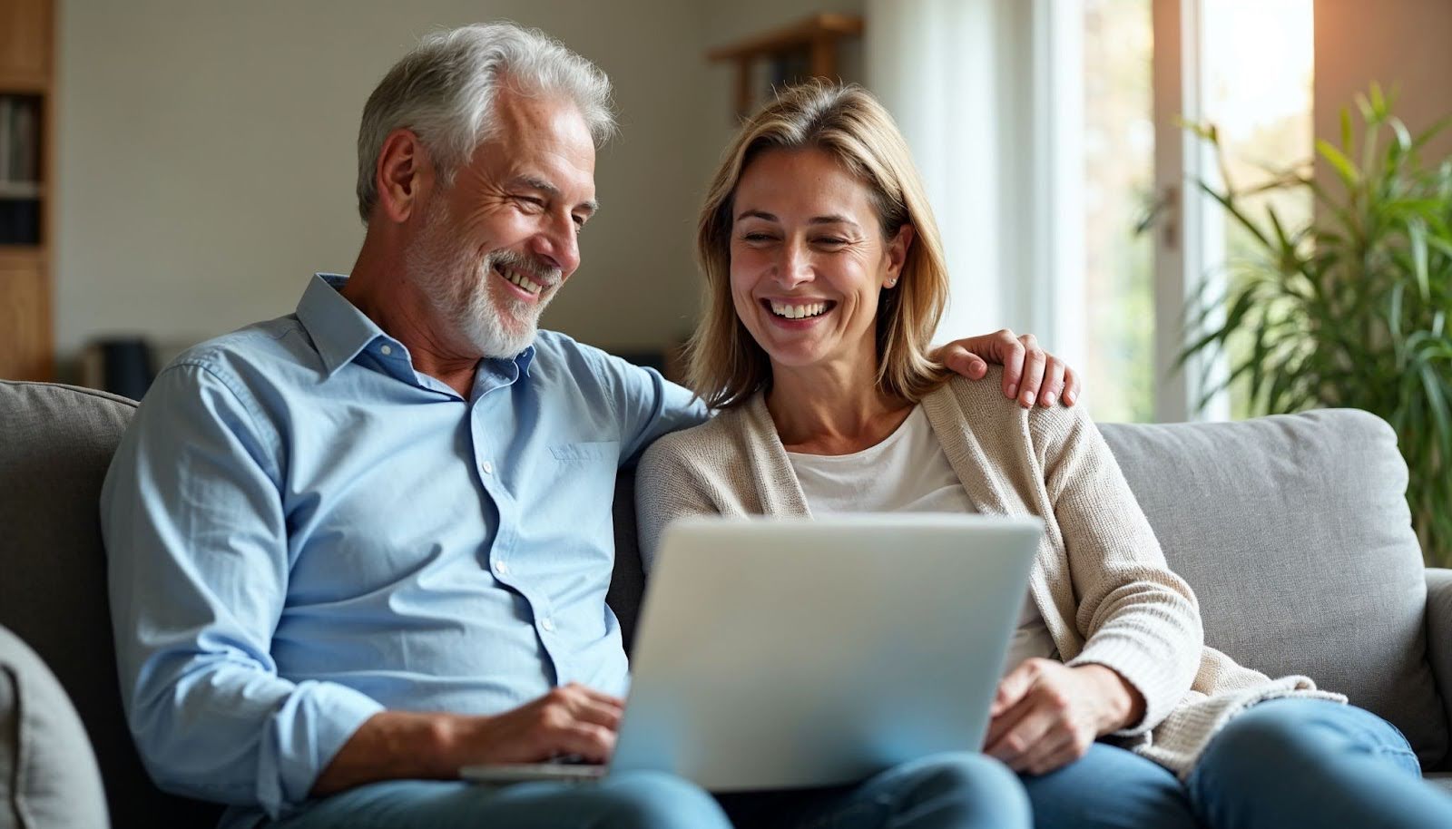 a happy couple looking through the best variable annuities 