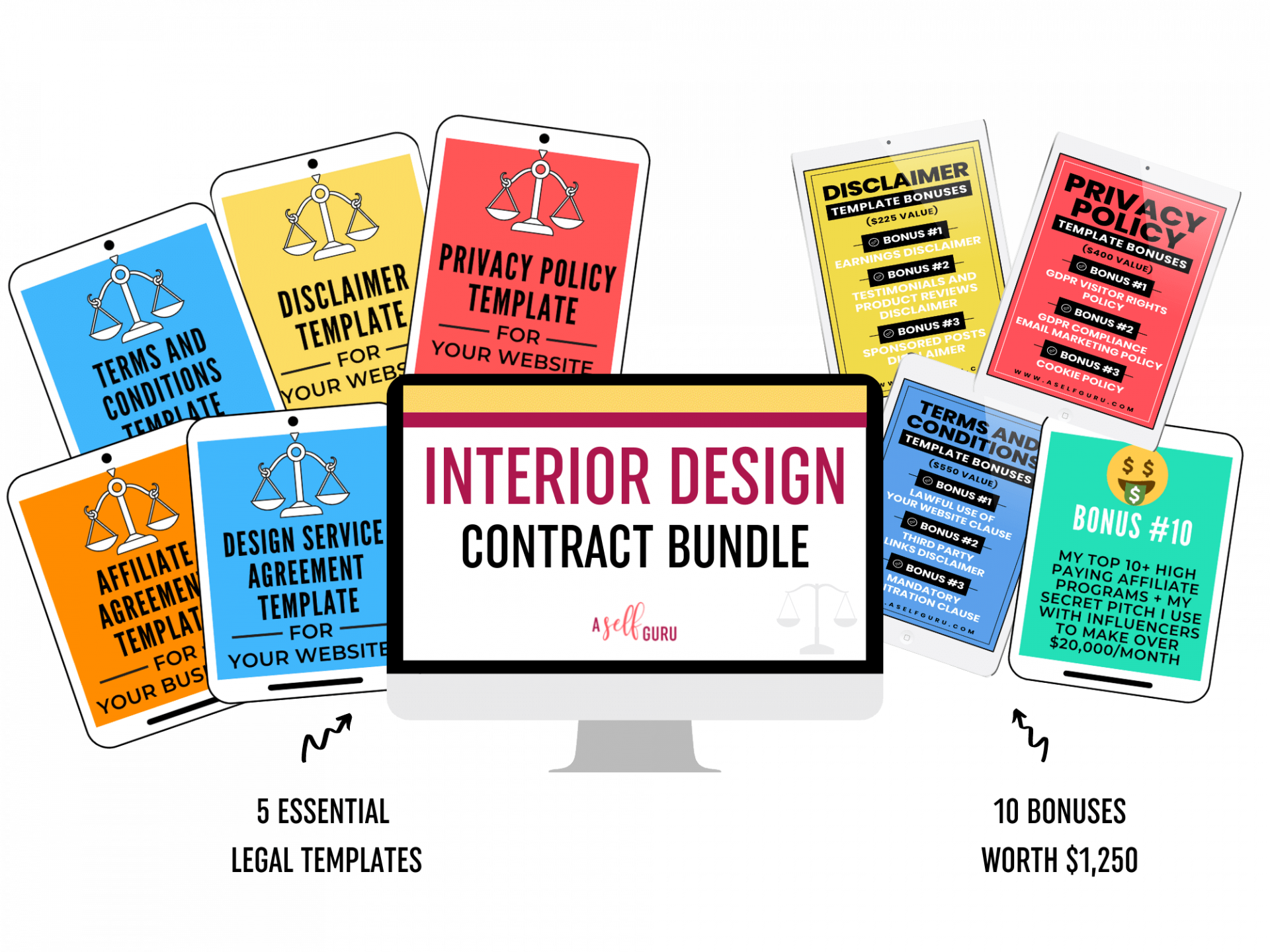 Interior design contract bundle