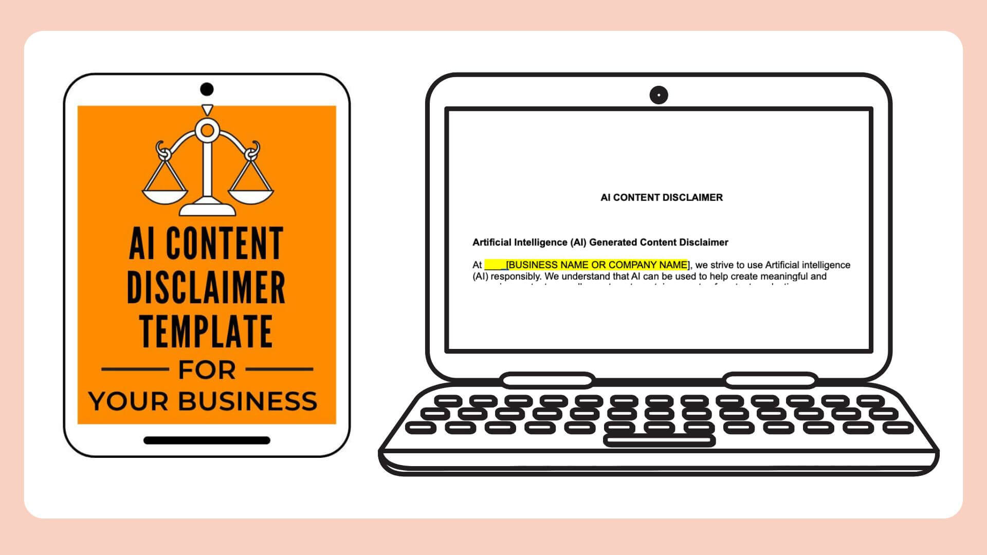 AI content disclaimer template