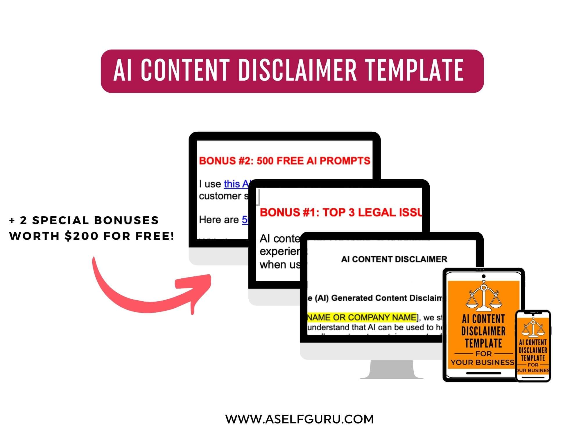 AI content disclaimer template, AI template, AI disclaimer for website
