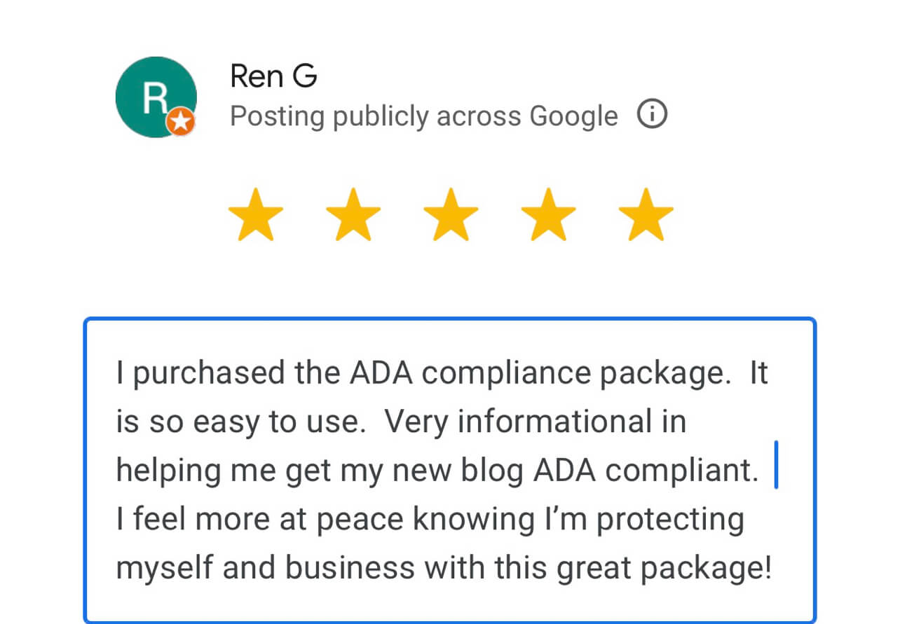 ADA website compliance legal bundle review 
