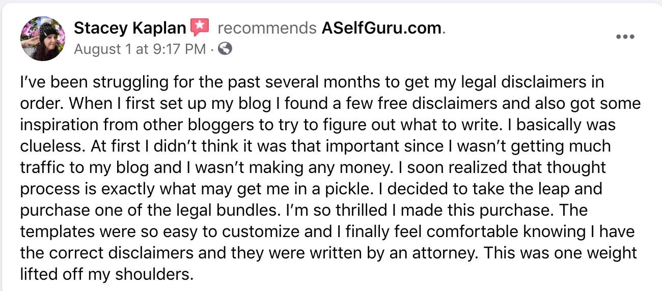 aselfguru legal templates review