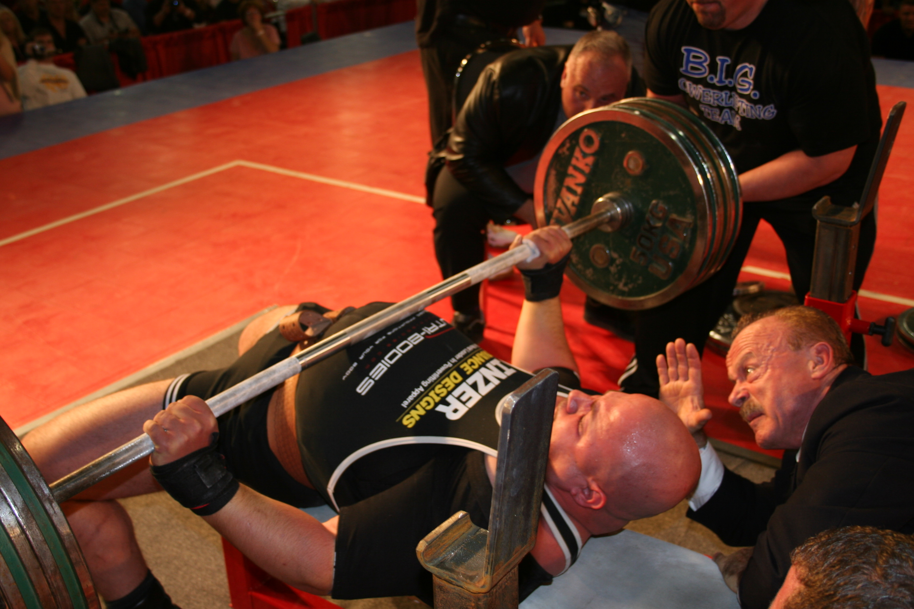 Rob Luyando bench pressing In Inzer bench press shirt