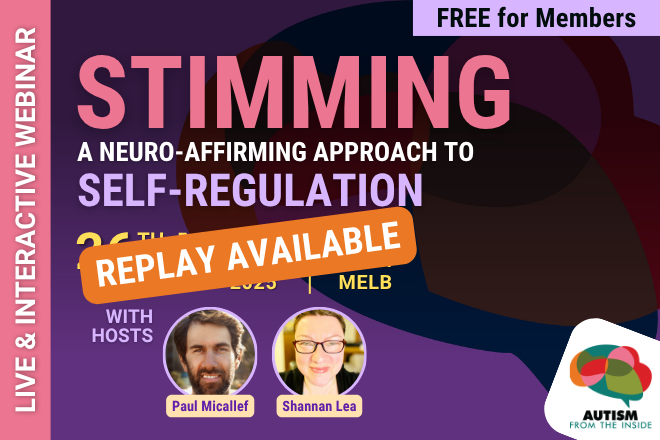 Stimming: A Neuro-Affirming Approach to Self-Regulation | 26th Nov at 8pm | FREE for Members