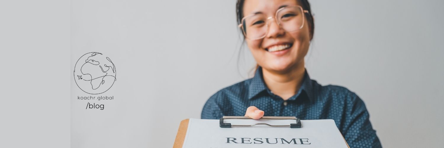 Proud woman presenting her customized UN job application