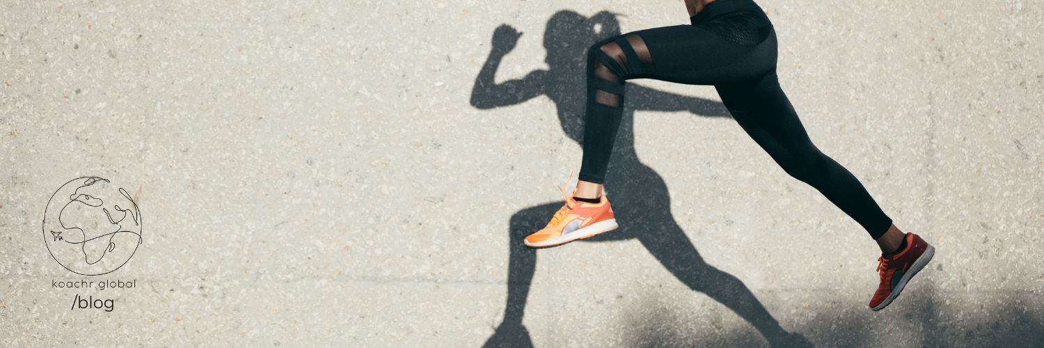 Legs of a sprinting woman and the shadow of her sprinting forward, getting it done!