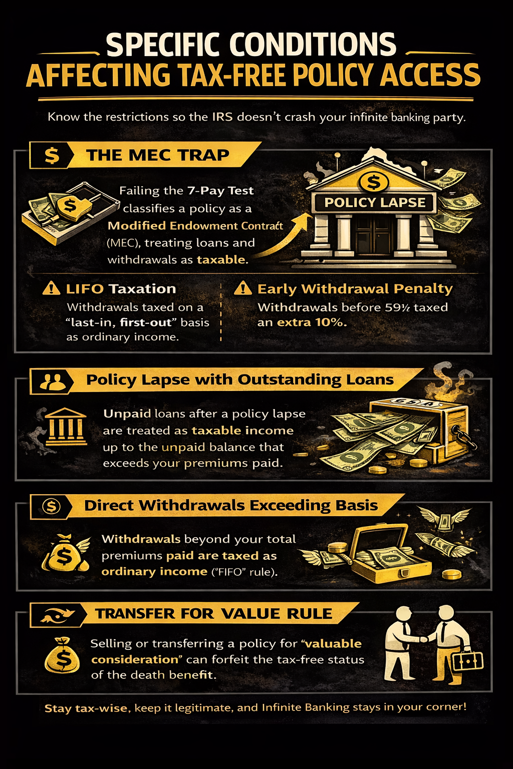 Tax pitfalls in infinite banking