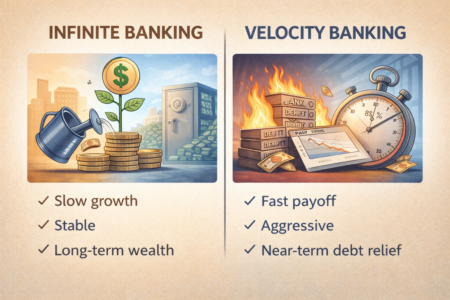 Banking strategies comparison