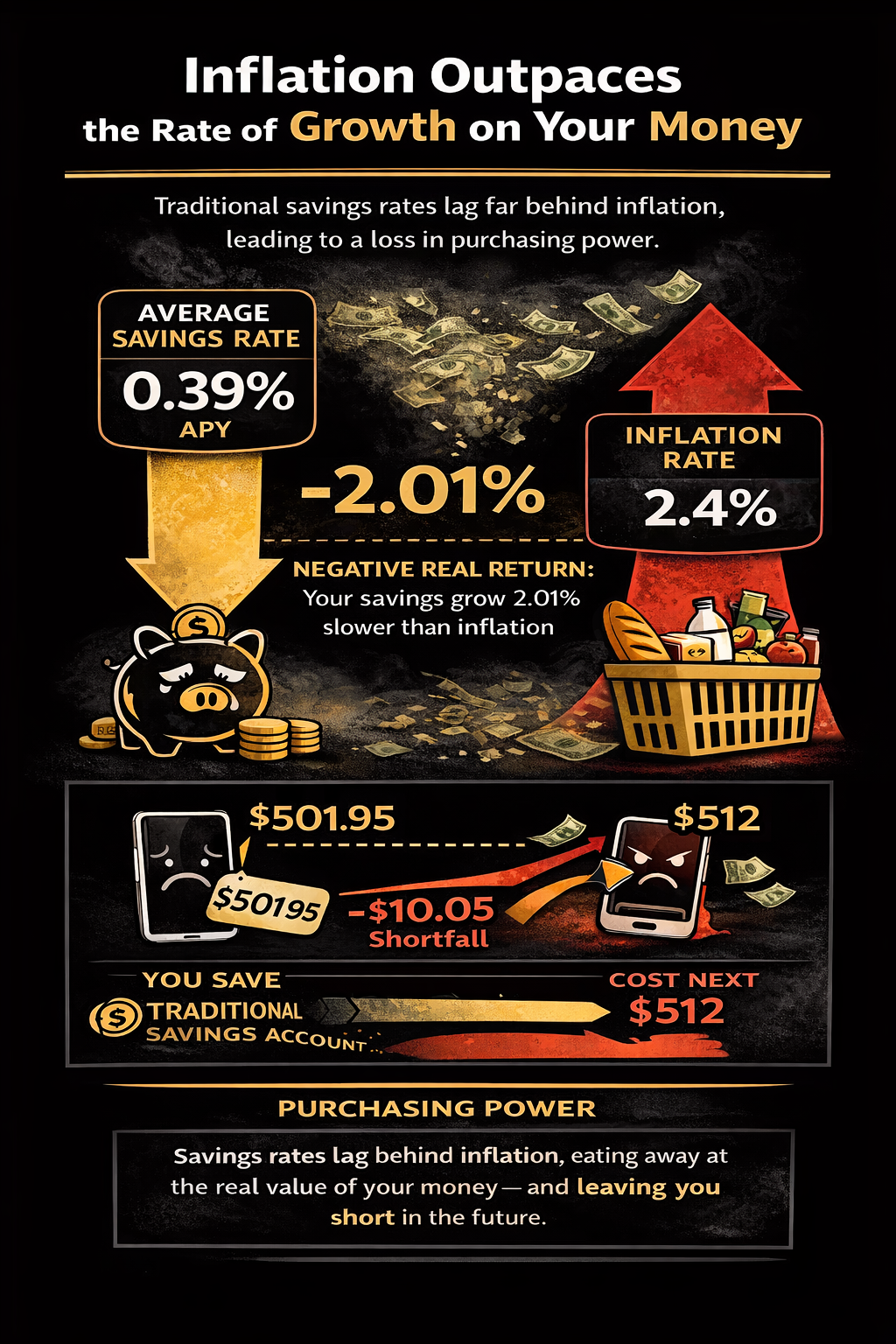 Inflation outpaces growth of money
