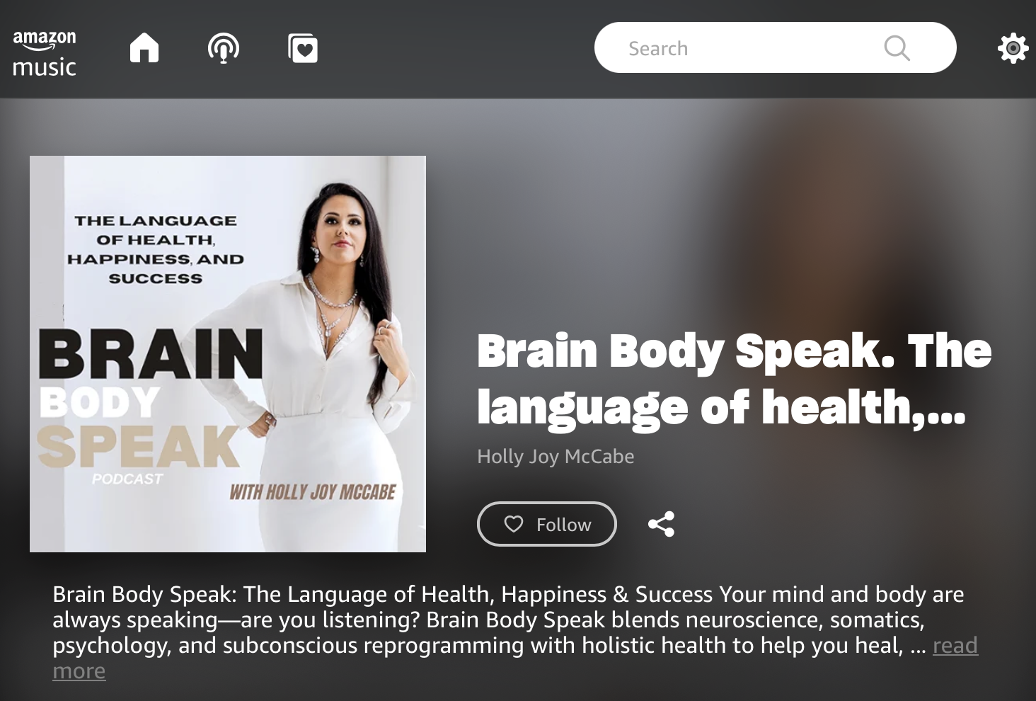 Amazon Music Brain Body Speak