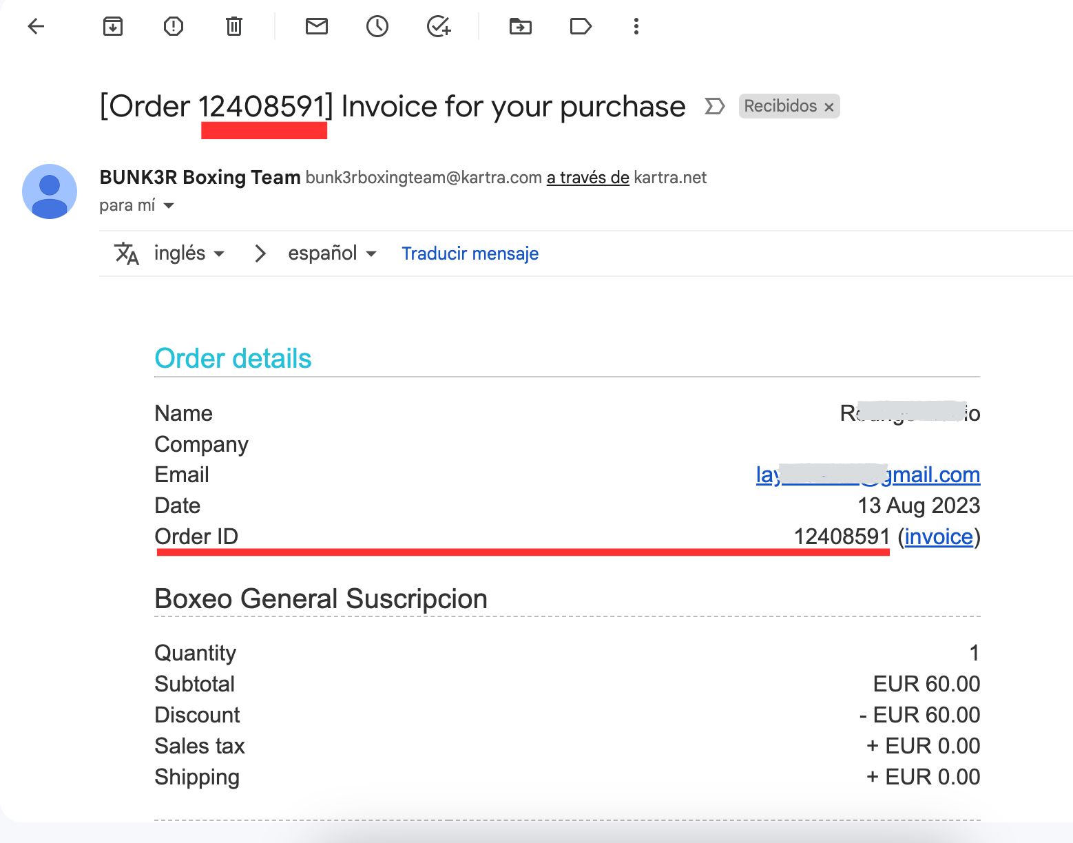 lo que encontrarás en tu email