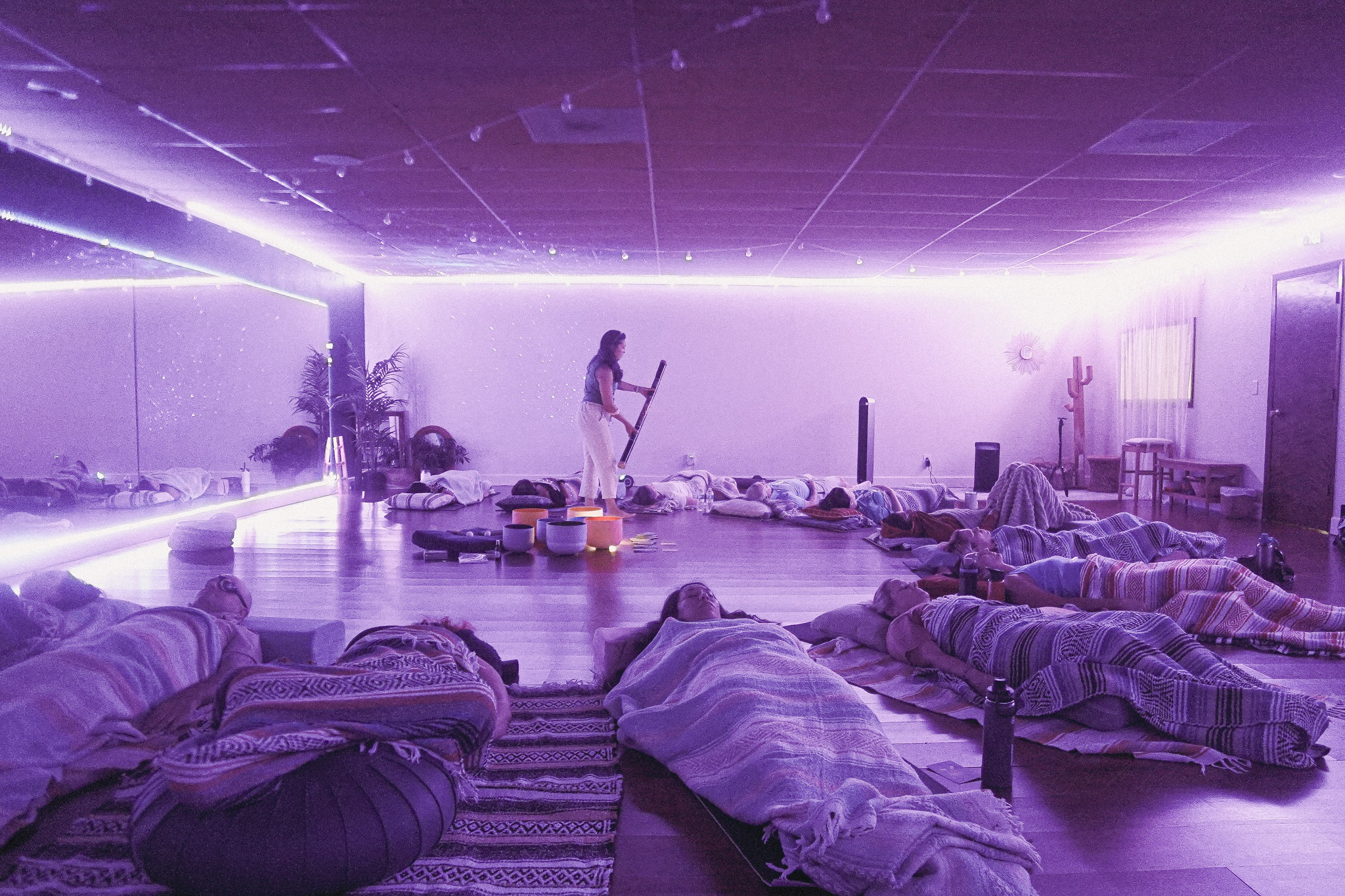 Sound healing session at The Healing Tree Collective