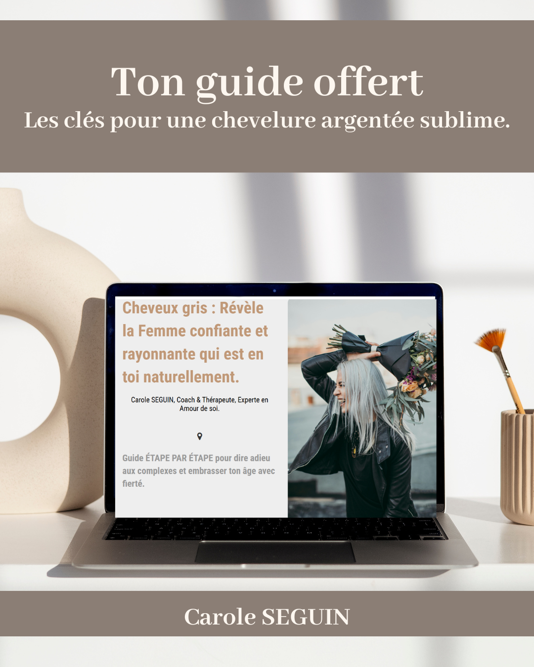 e-book offert femmes cheveux gris belle rayonnante confiante