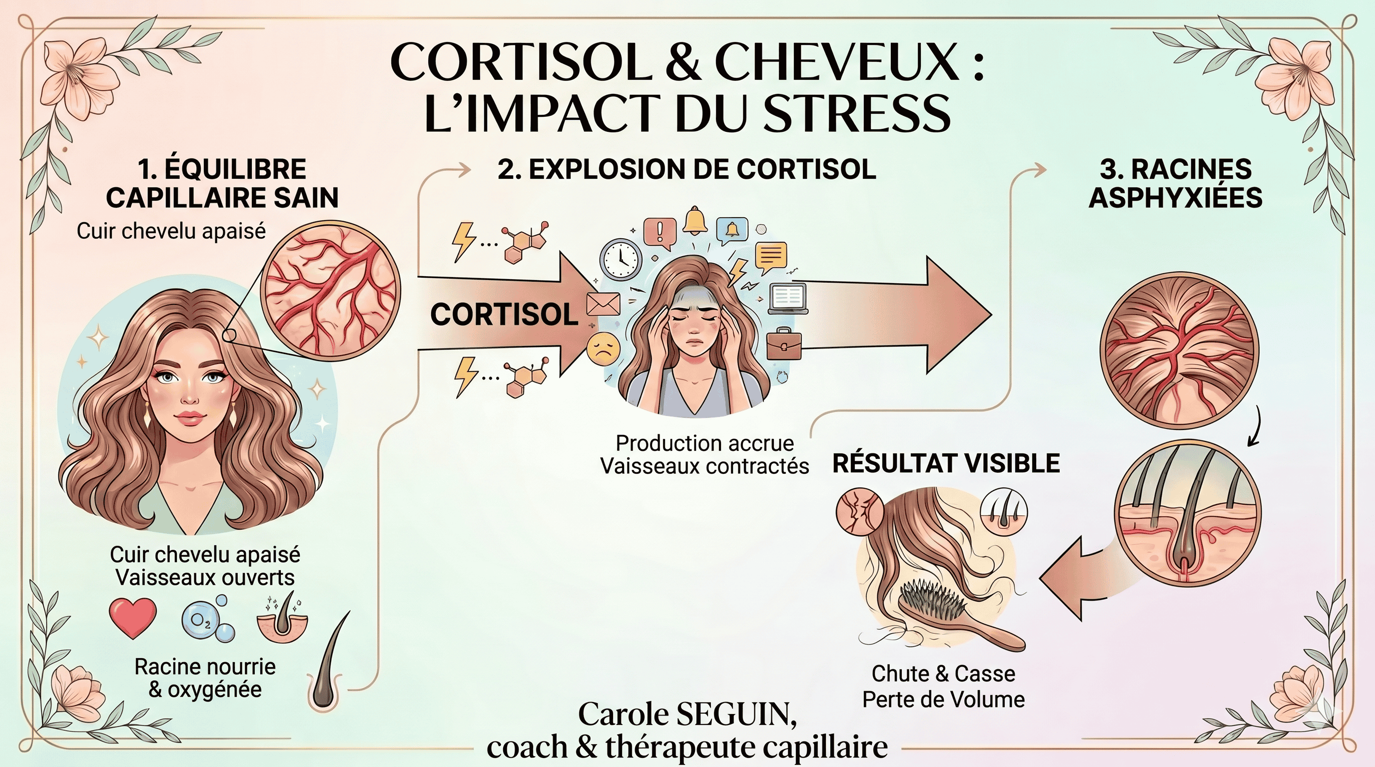 chute cheveux, stress, cortisol, l'ennemi des cheveux