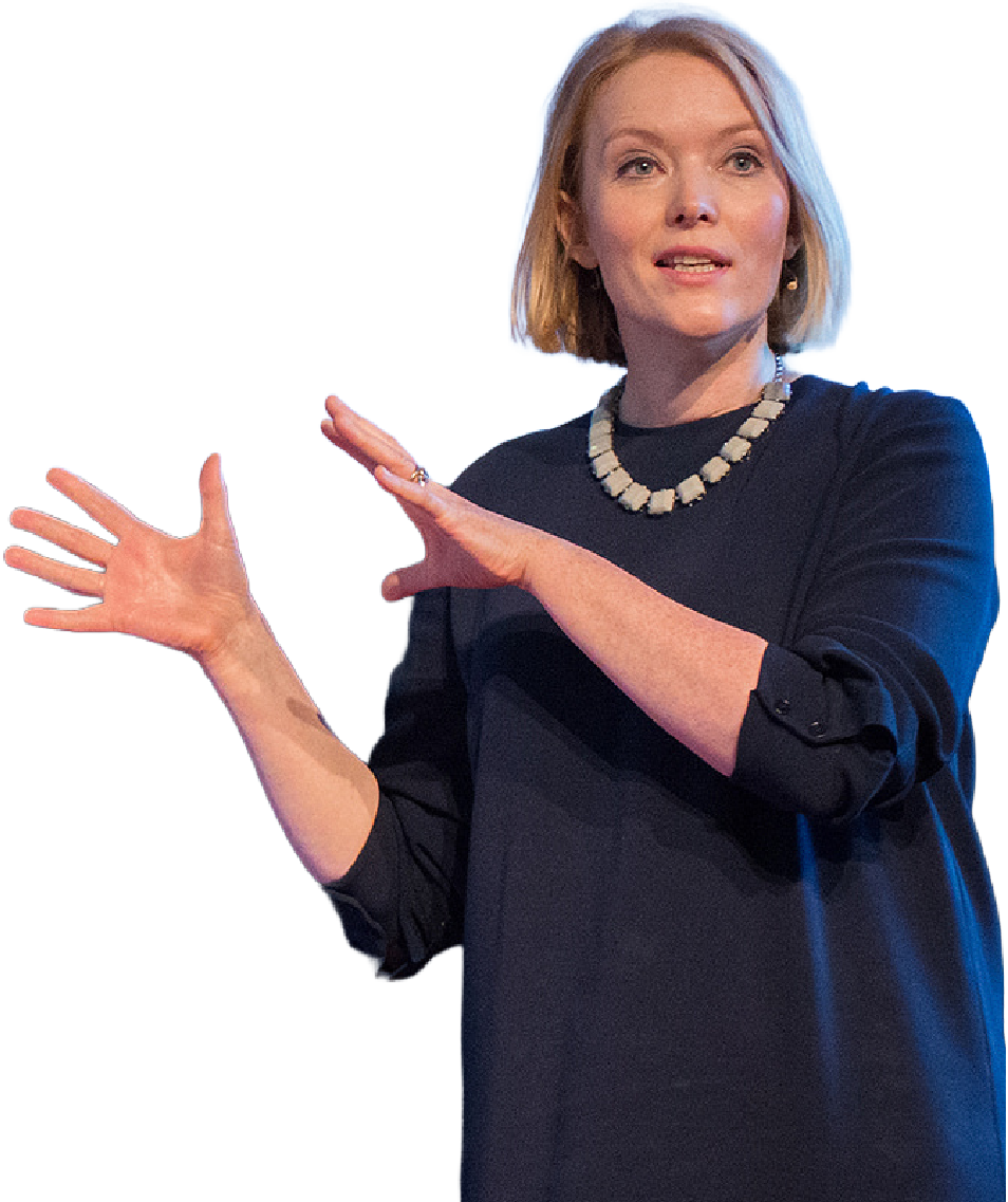 A portrait of Caroline Goyder of Master Your Speaking